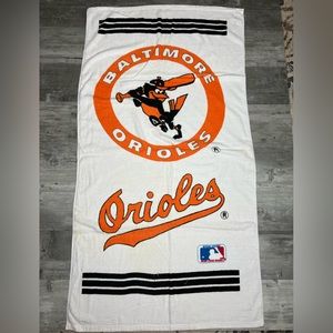 Vintage 1980’s MLB Baltimore Orioles Baseball Beach Towel